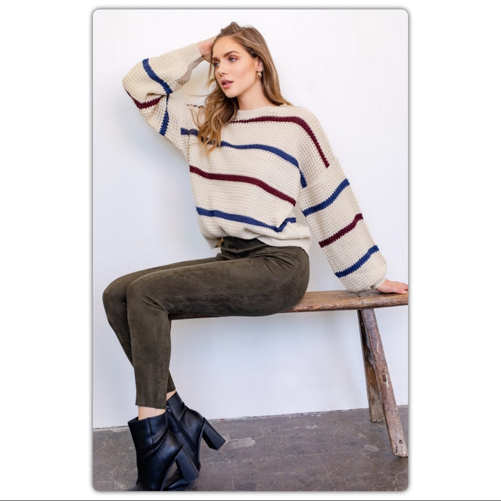 Olive Green Faux Suede Pants